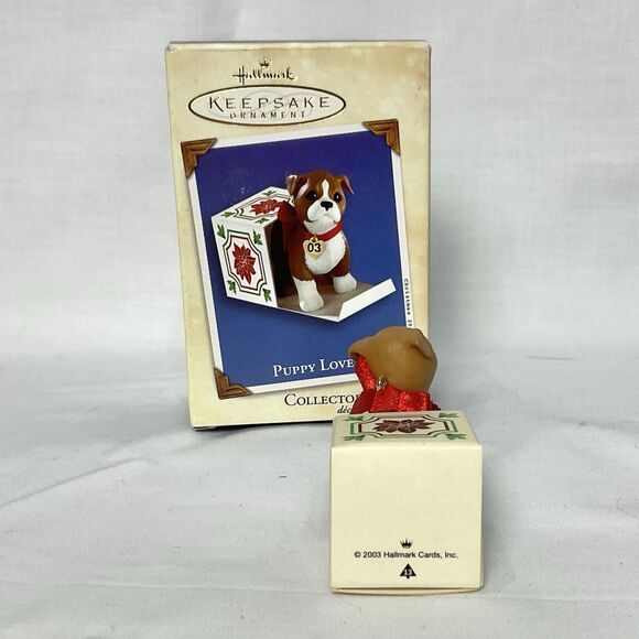 Puppy Love Hallmark Ornament Lot #13 & #14 Dated  2003 2004 Boxer & Lab - Picture 3 of 9